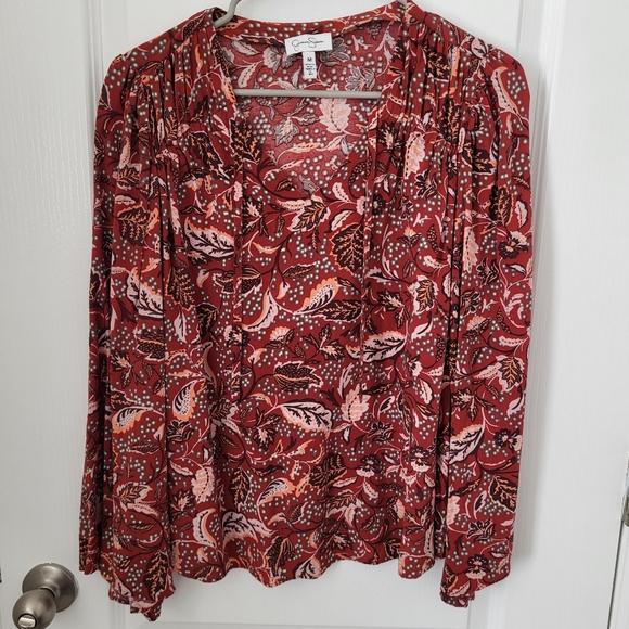 Jessica Simpson Belled sleeve Blouse Boho Size M - Picture 1 of 5